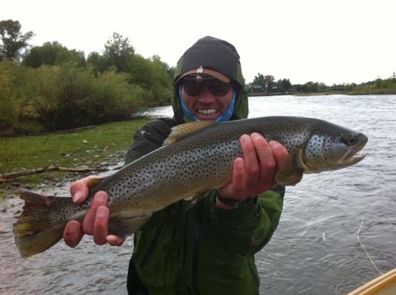 guide while dry fly fishing in the fall in Jackson Hole wyoming