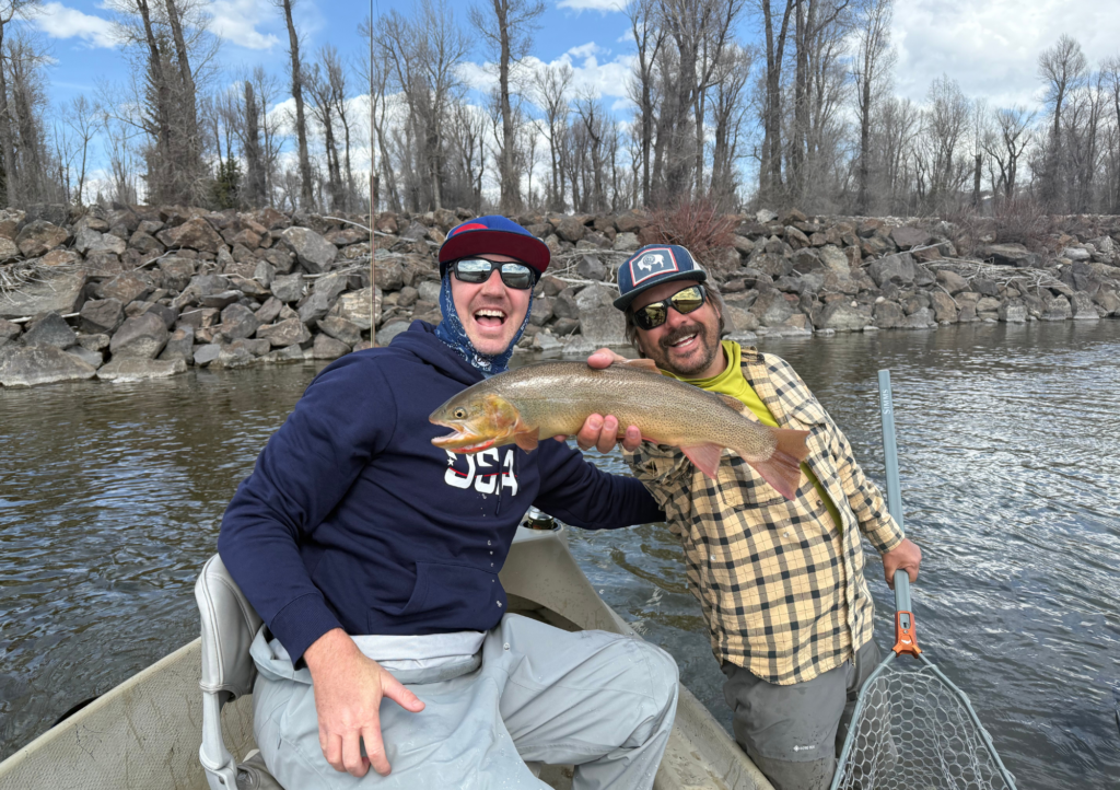 large trout on Snake River near jackson hole