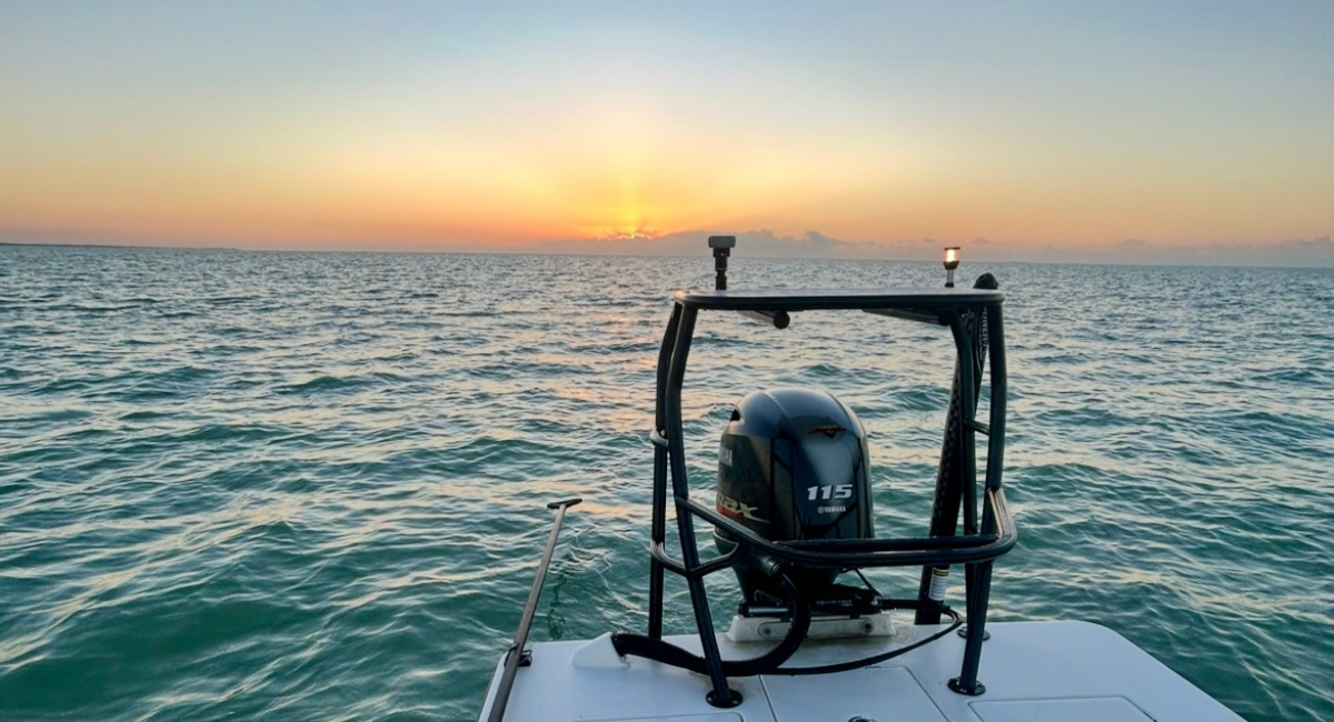 sunrise while fishing near the everglades